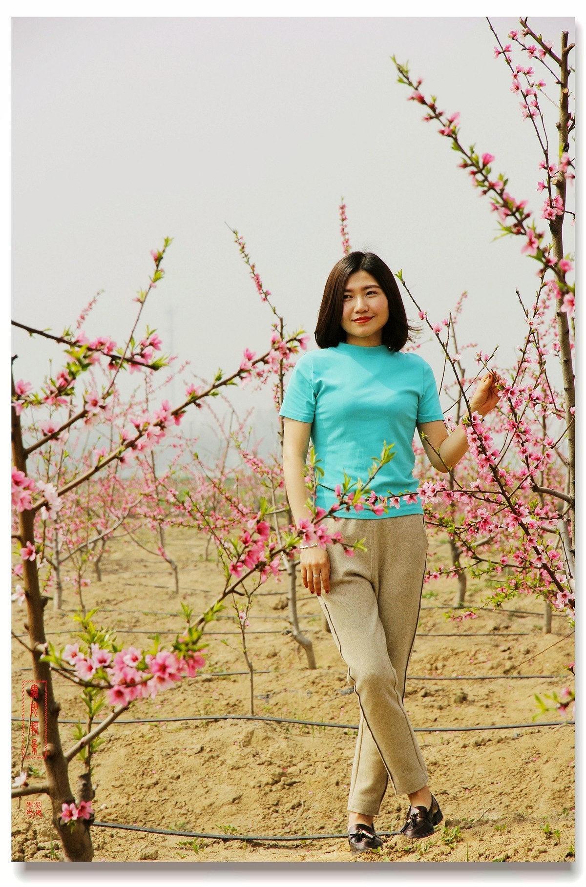 #佳能迷你单反EOS 200D-轻装绘青#大屯桃花人像