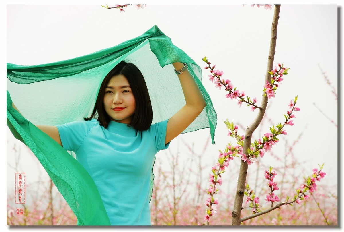 #佳能迷你单反EOS 200D-轻装绘青#大屯桃花人像