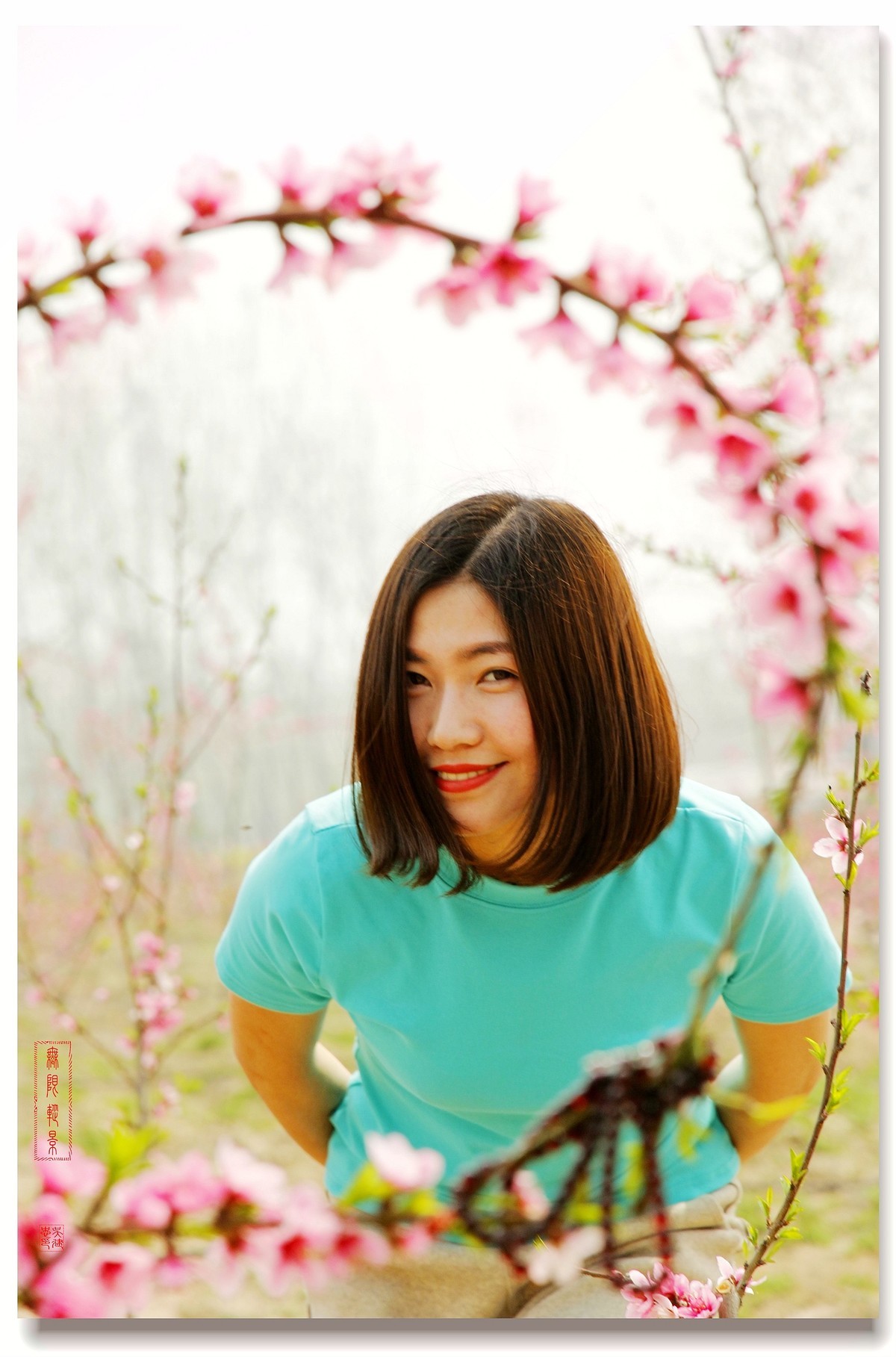 #佳能迷你单反EOS 200D-轻装绘青#大屯桃花人像