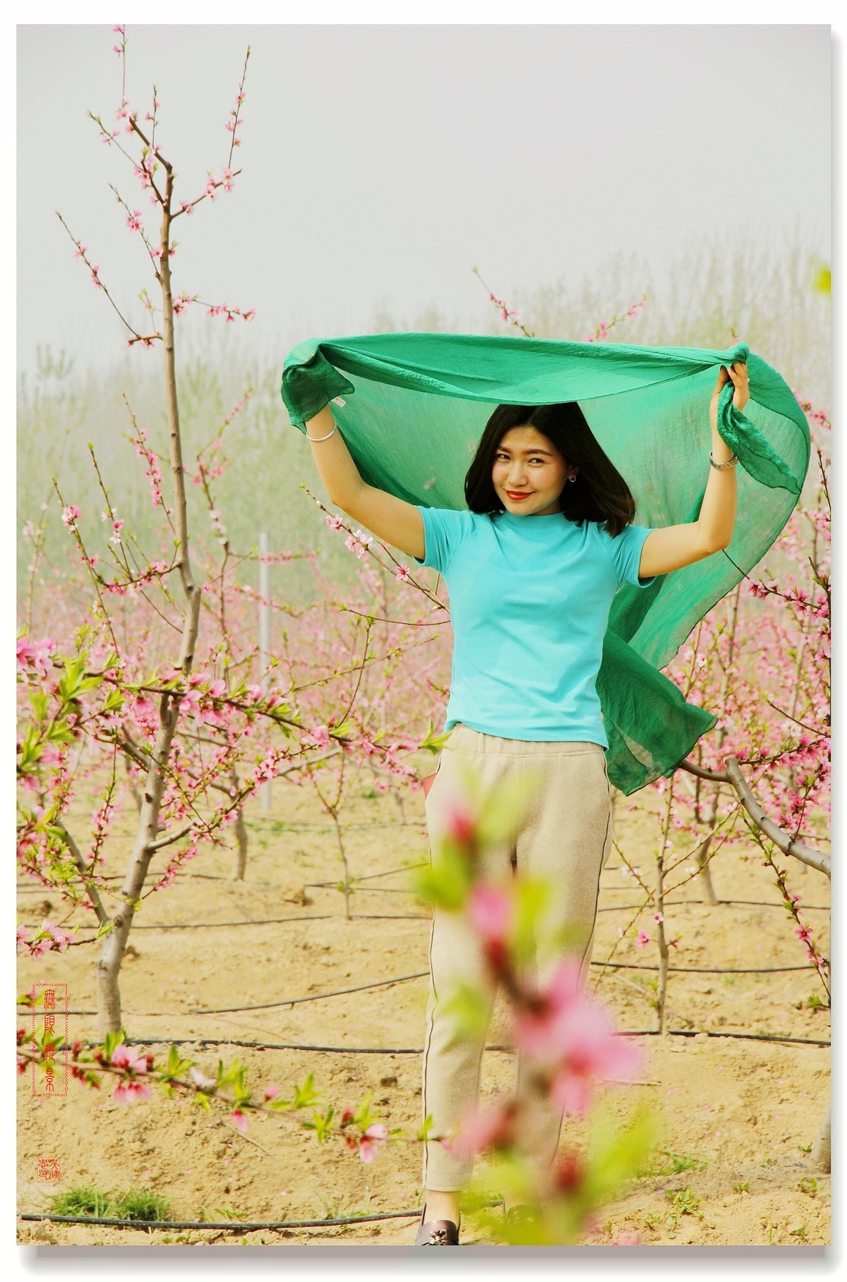 #佳能迷你单反EOS 200D-轻装绘青#大屯桃花人像
