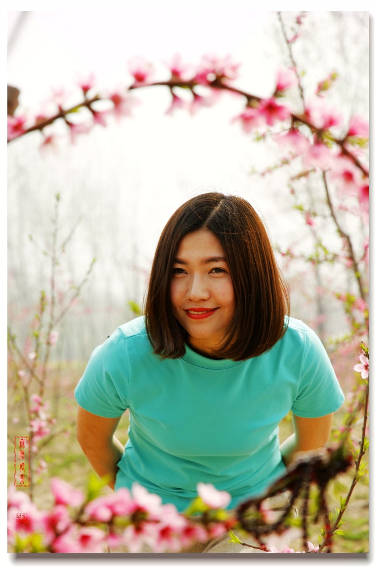 #佳能迷你单反EOS 200D-轻装绘青#大屯桃花人像