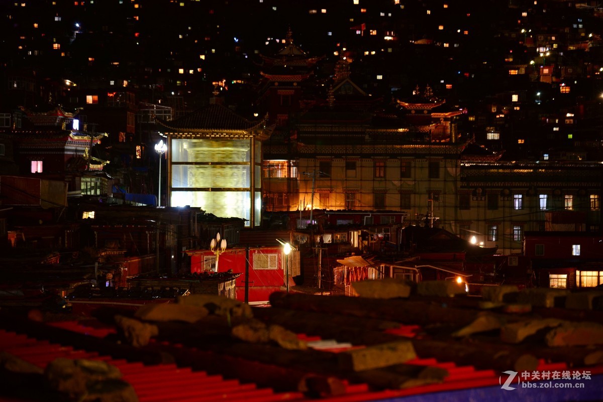 色达---佛明学院夜景