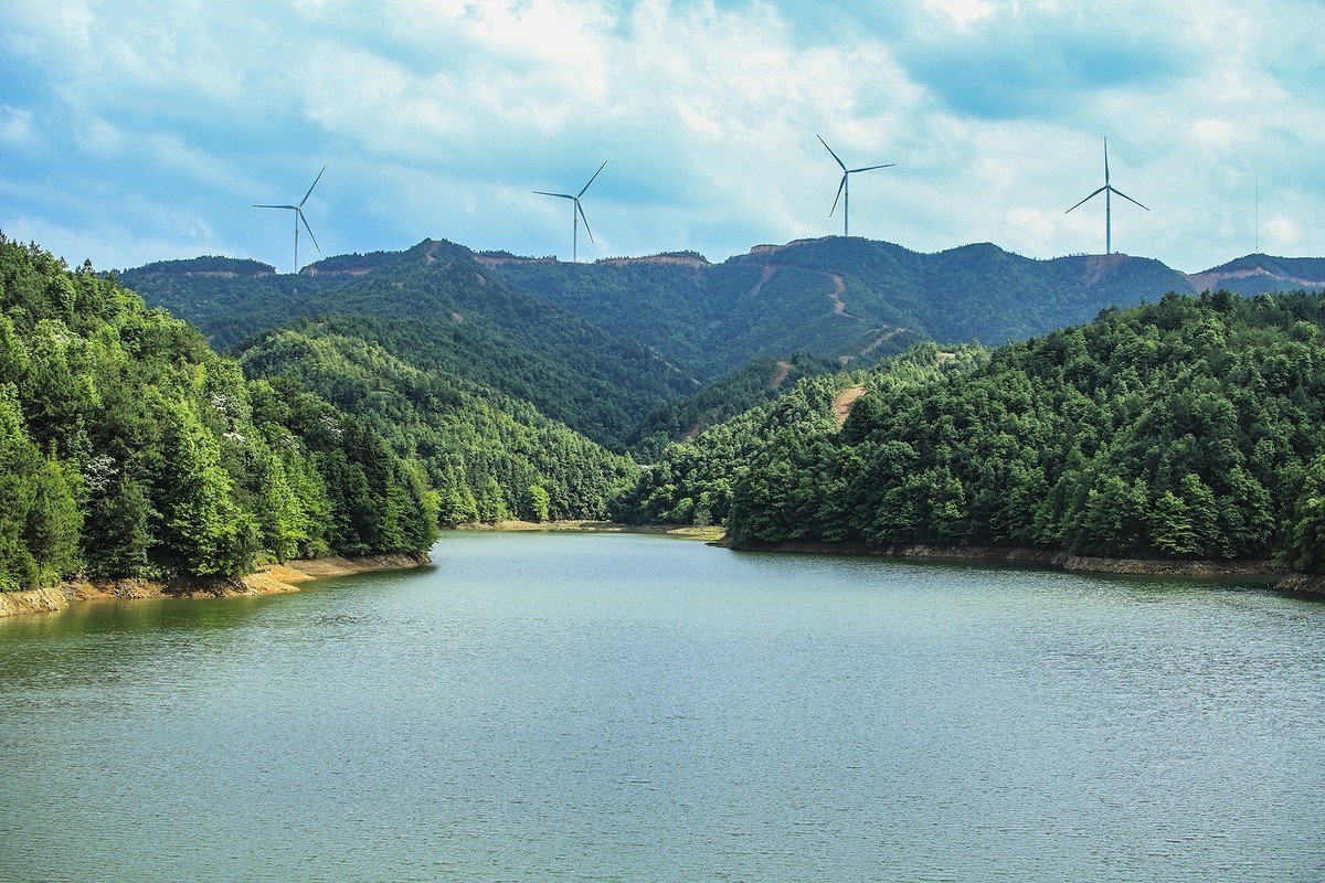 赣州蓉江新区龙孜里水库风景