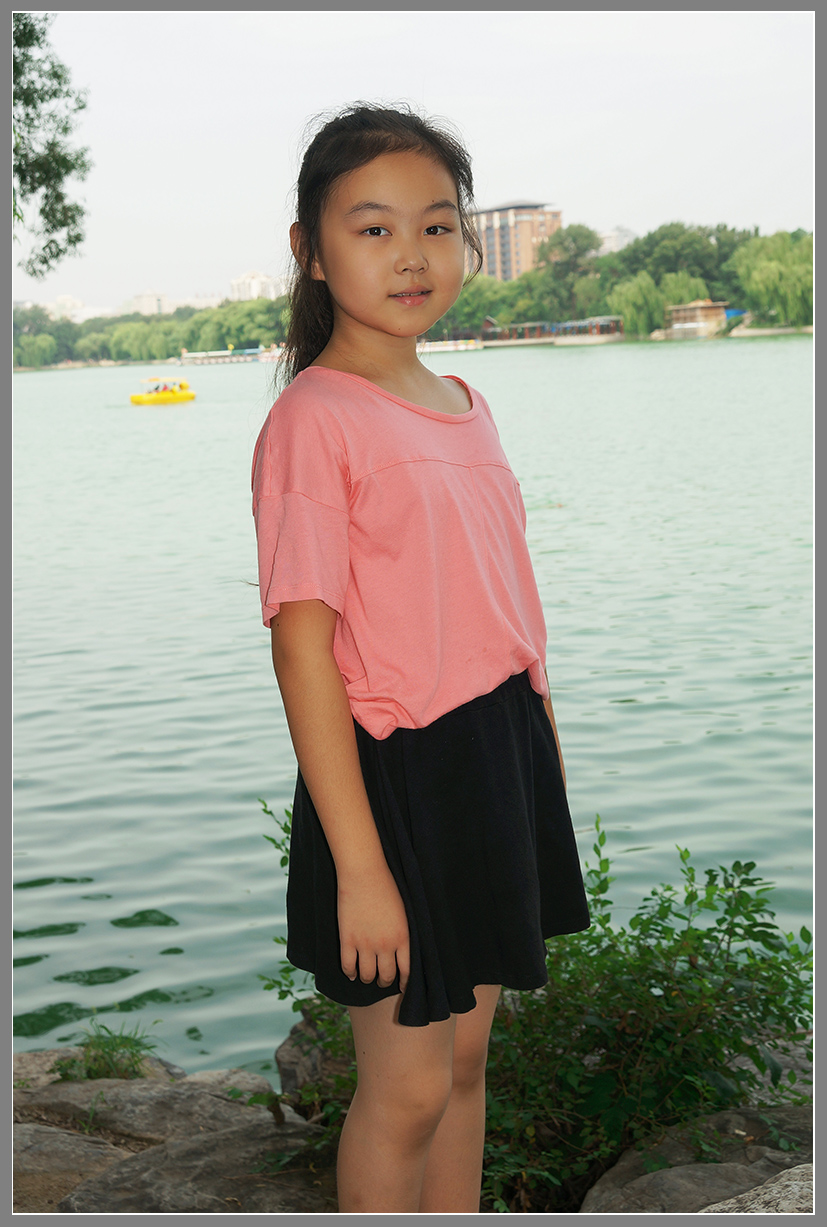 娃娃欢笑玉渊潭nex6拍摄