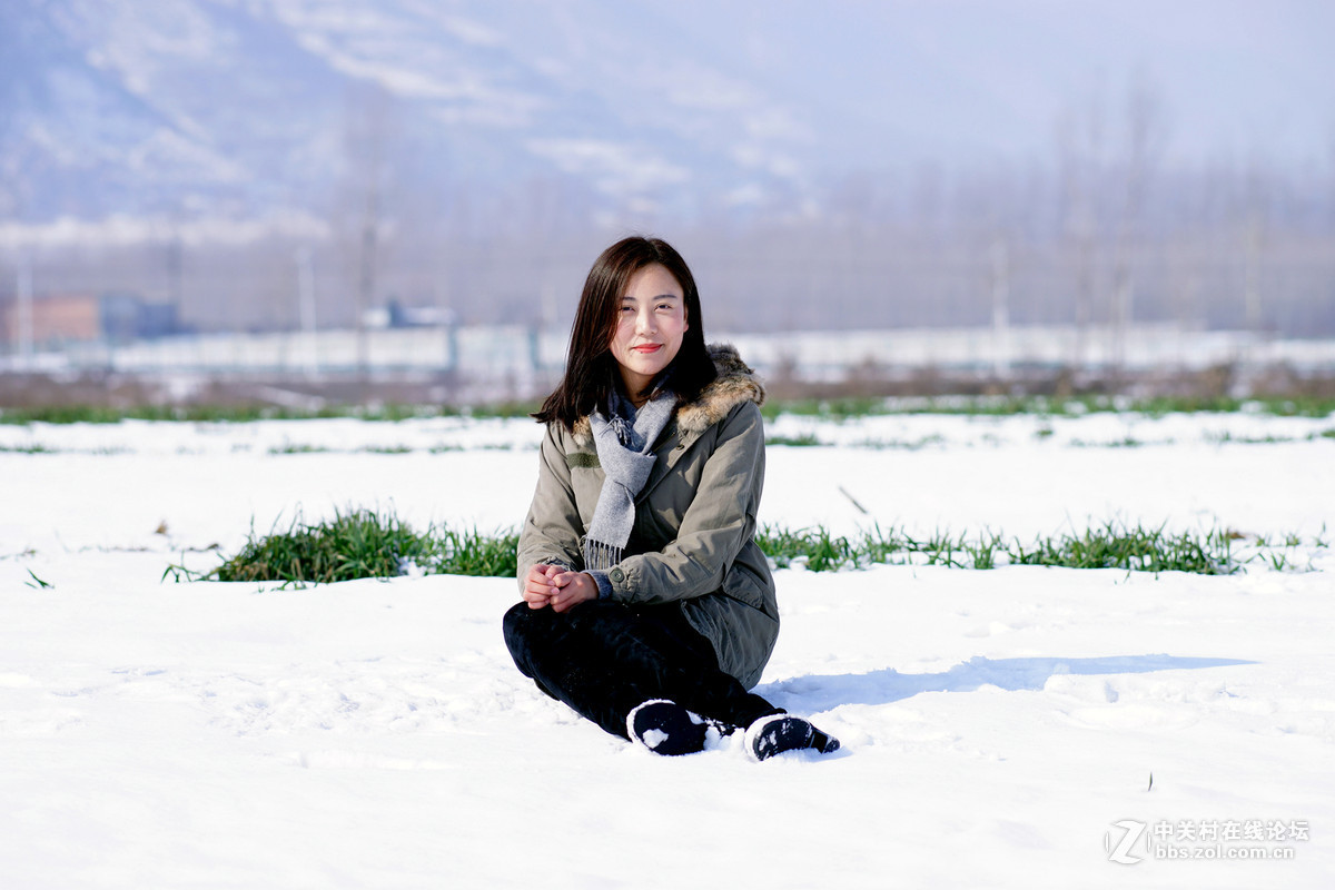 雪地人像a99加T*135mm/1.8za