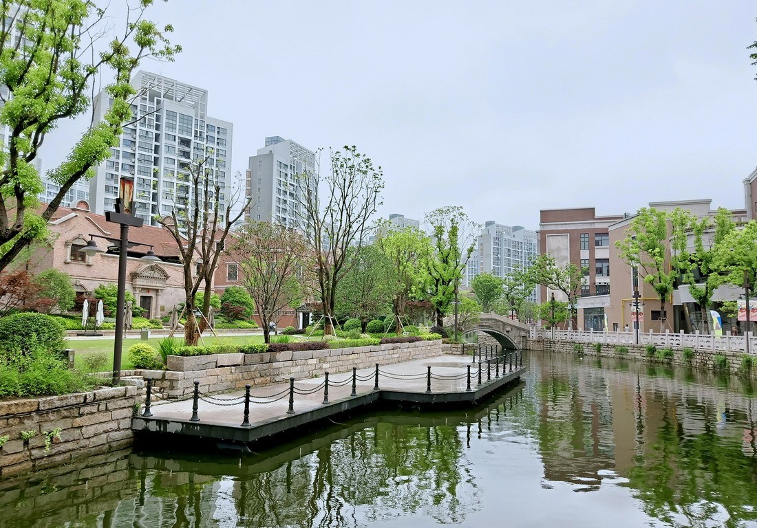 上海市嘉定西云楼商业街景