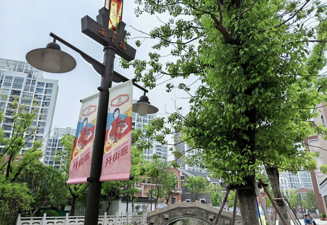 上海市嘉定西云楼商业街景