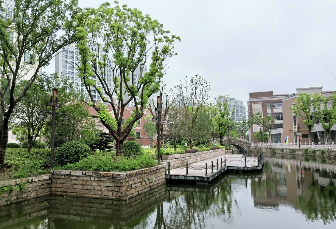 上海市嘉定西云楼商业街景