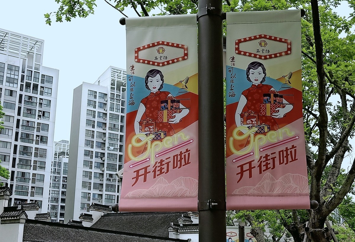 上海市嘉定西云楼商业街景