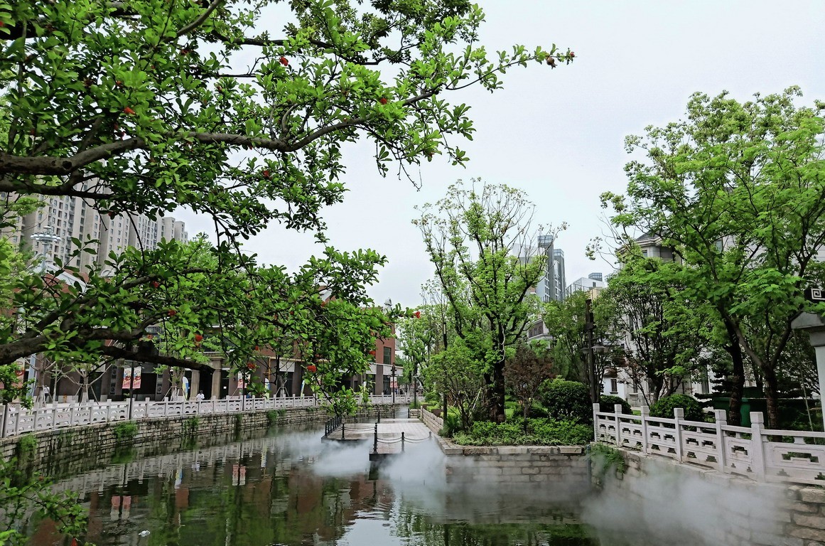 上海市嘉定西云楼商业街景