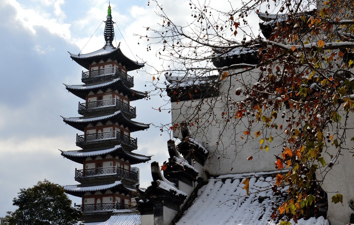 2018年1月26日-上海市嘉定区雪后风景