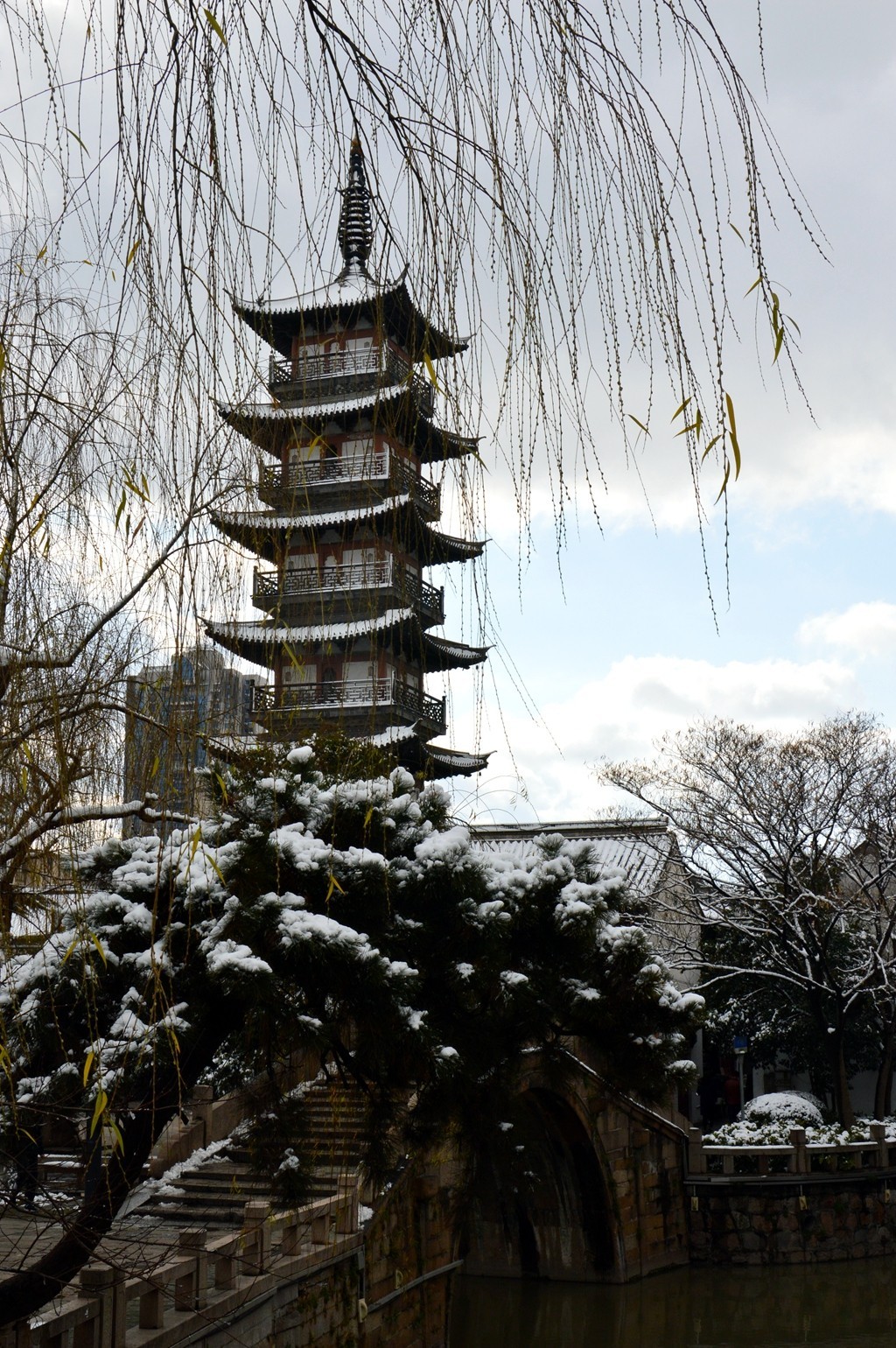 2018年1月26日-上海市嘉定区雪后风景