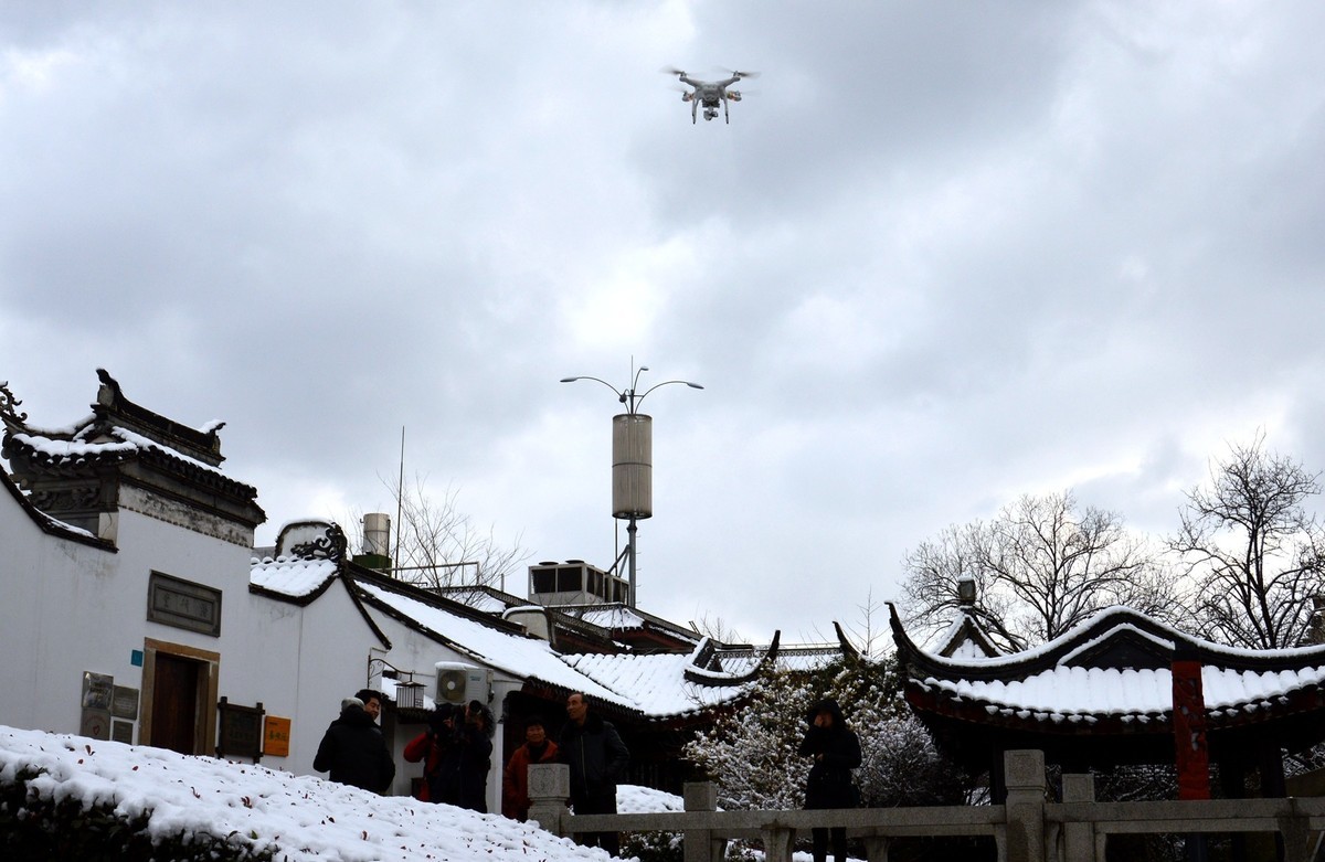 2018年1月26日-上海市嘉定区雪后风景
