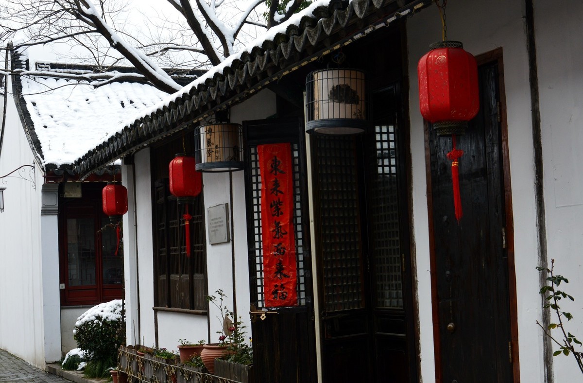 2018年1月26日-上海市嘉定区雪后风景