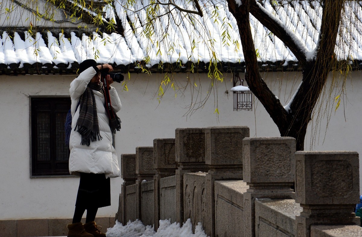 2018年1月26日-上海市嘉定区雪后风景