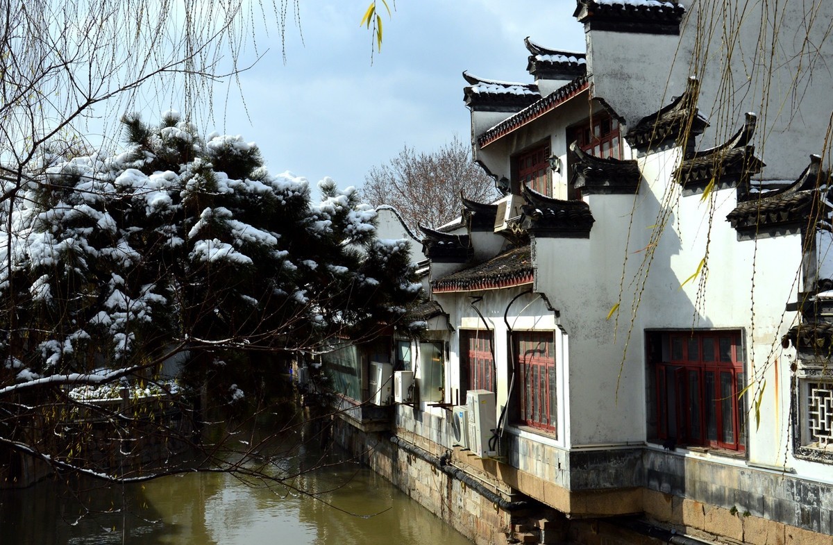 2018年1月26日-上海市嘉定区雪后风景