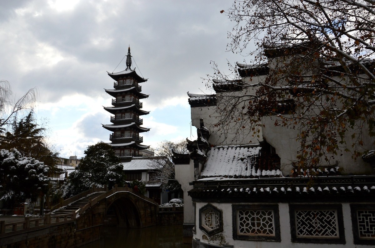 2018年1月26日-上海市嘉定区雪后风景