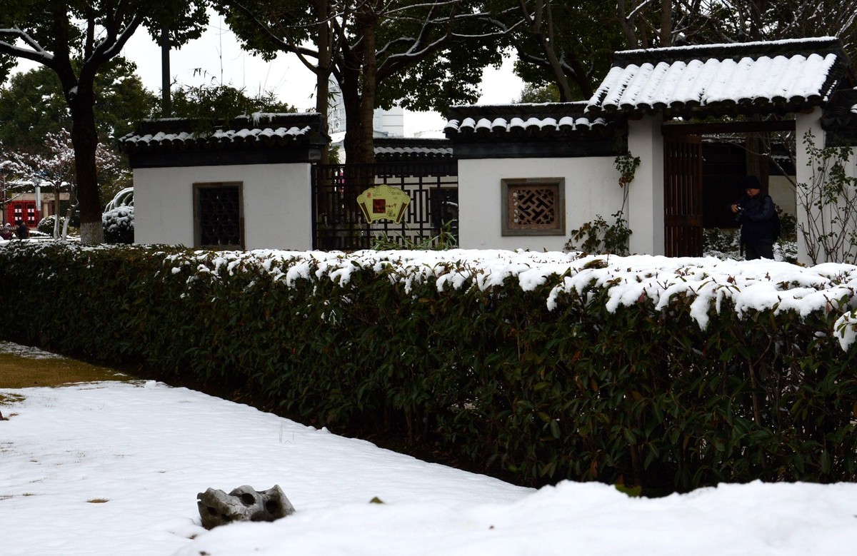 2018年1月26日-上海市嘉定区雪后风景