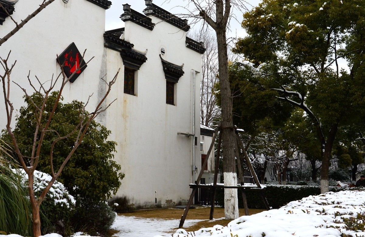 2018年1月26日-上海市嘉定区雪后风景