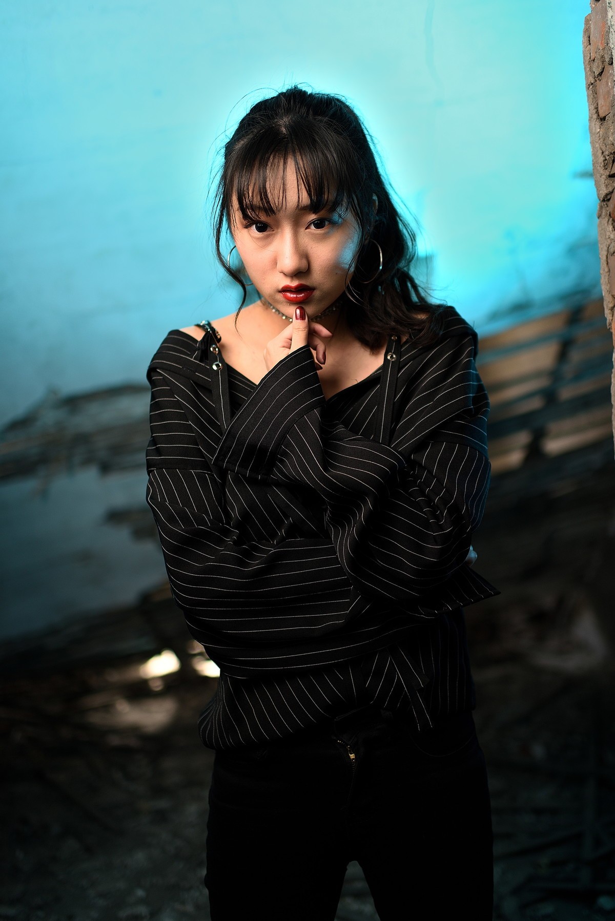 尼康3514g废墟美女人像