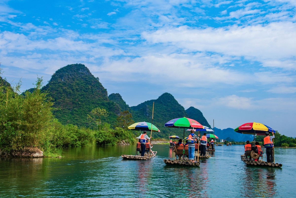 阳朔遇龙河漂流2