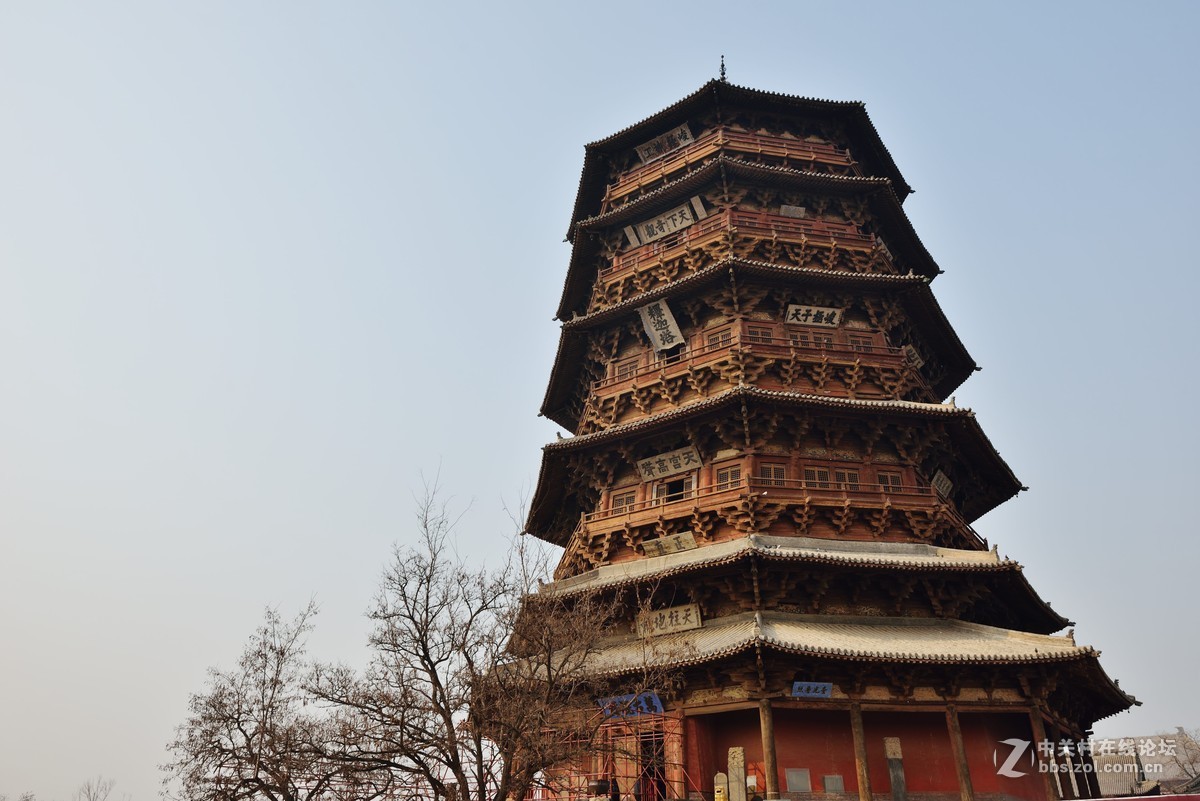 正月观世界三大奇塔之应县木塔-中关村在线摄影论坛