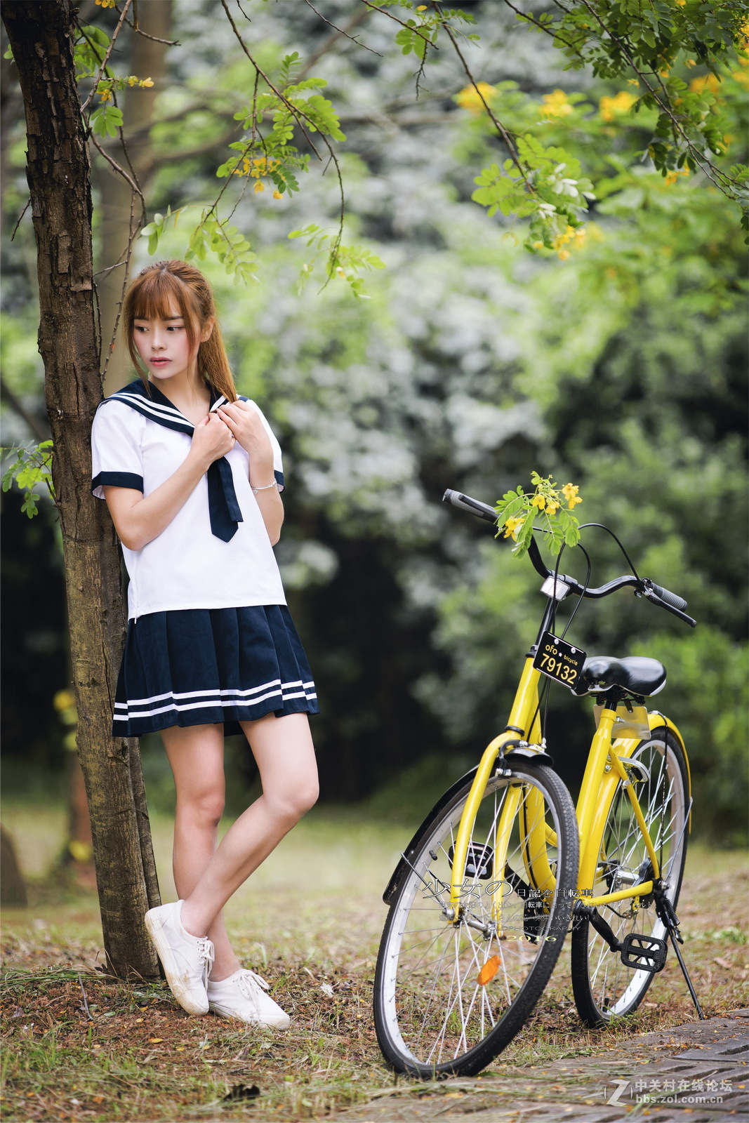 腾龙35mmf18vc单车少女人像photo