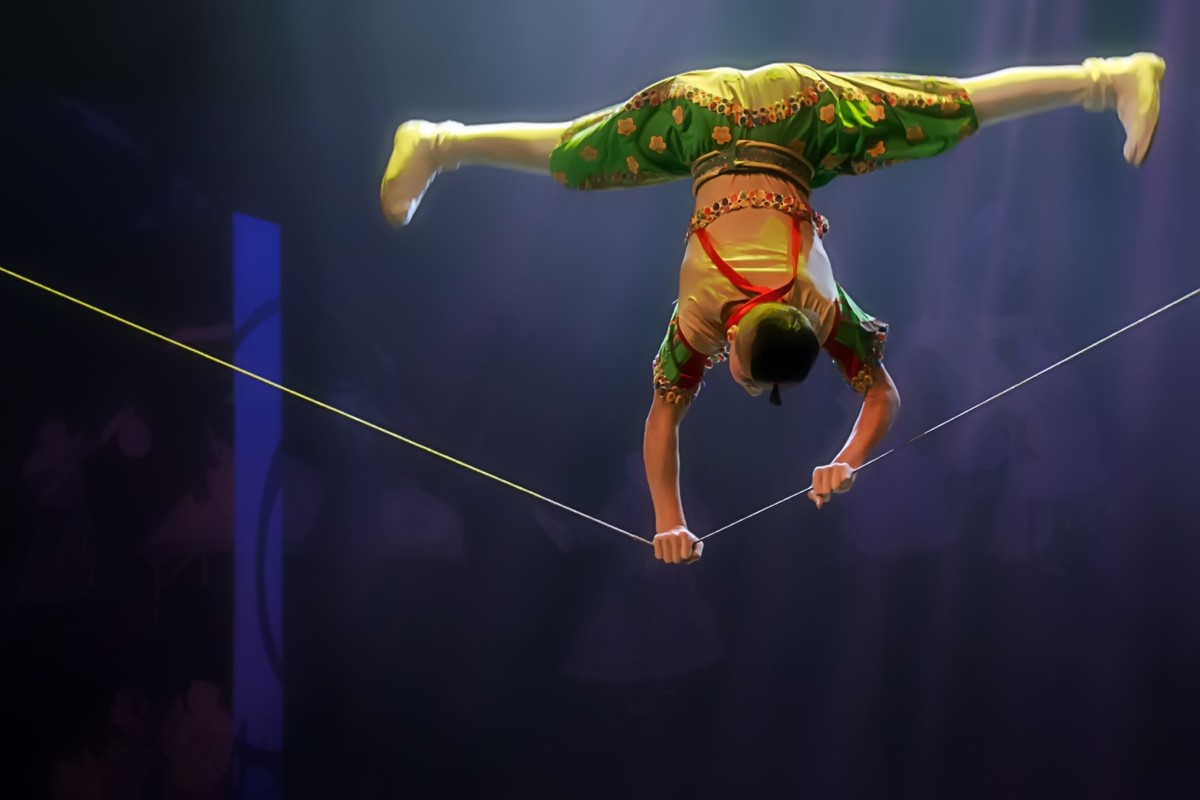 舞台摄影杂技软钢丝