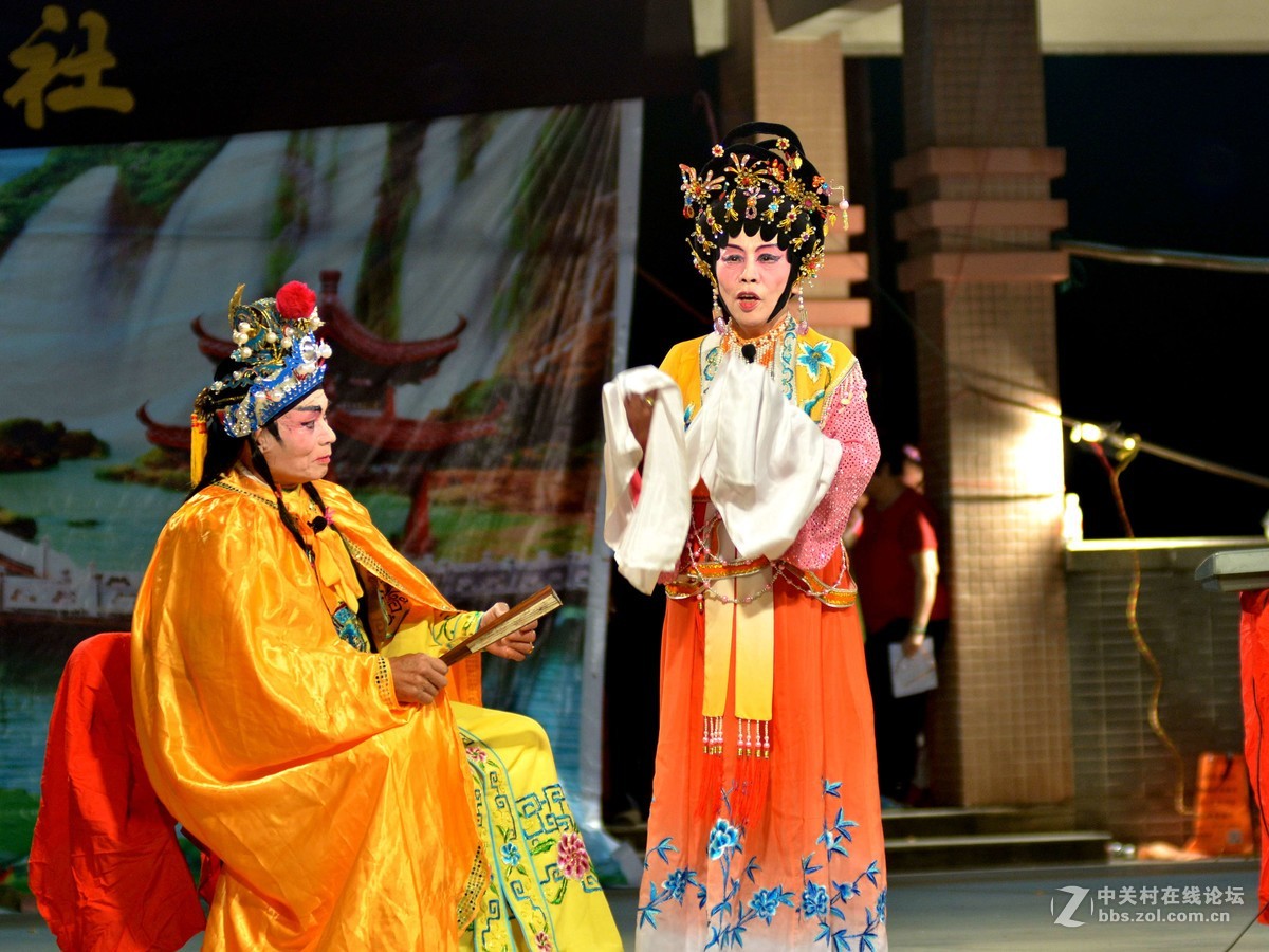 国庆乡下小村里曲艺表演(帝女花）