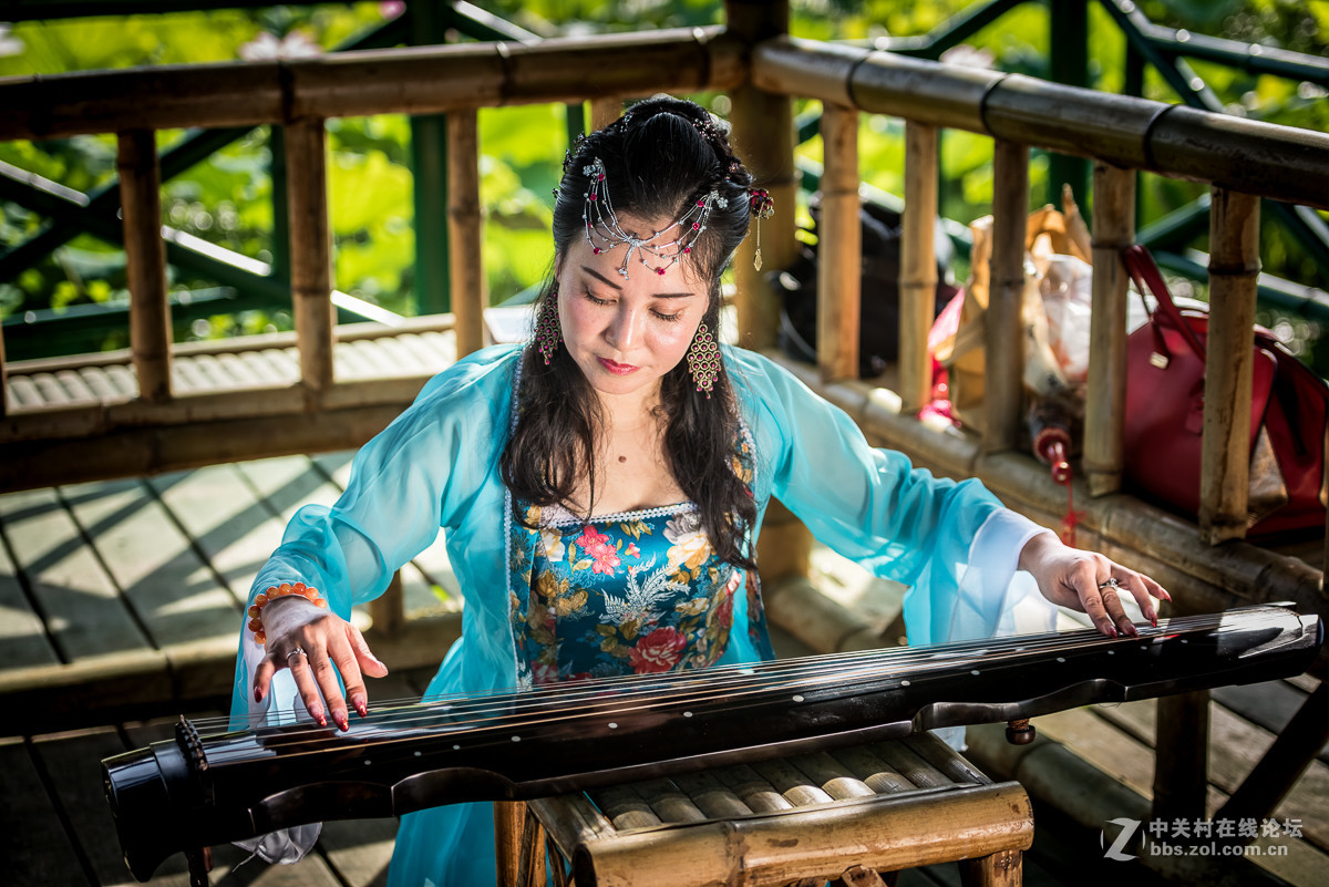 荷塘边学拍人像