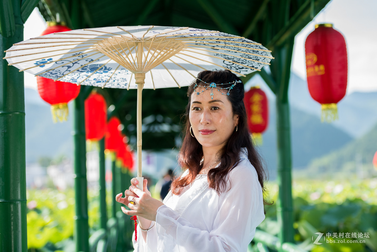 荷塘边学拍人像