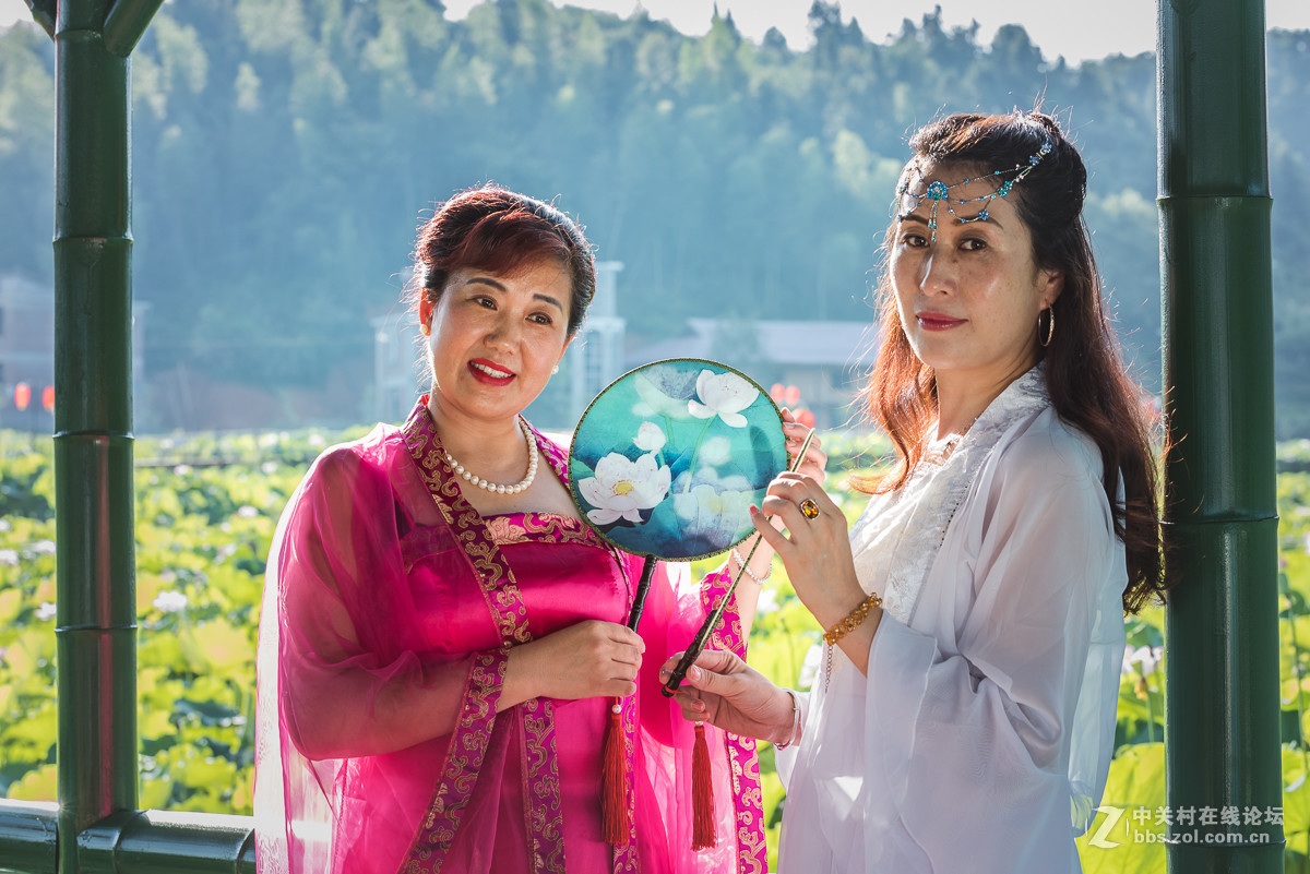 荷塘边学拍人像