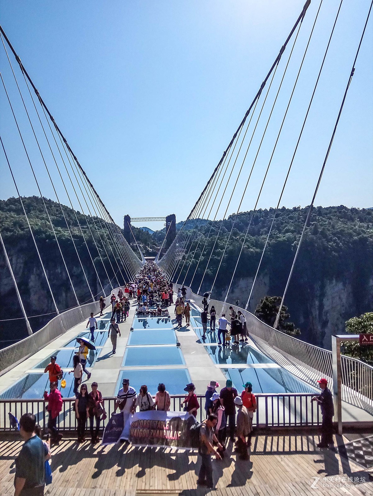 张家界大峡谷的玻璃桥