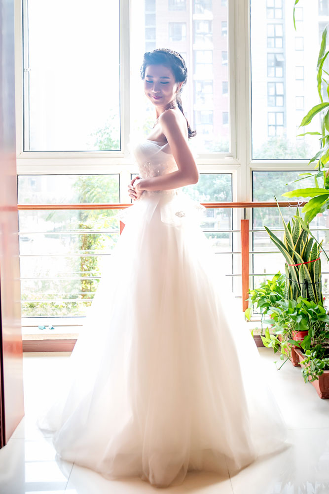 天津国庆期间婚礼跟拍小美女新娘