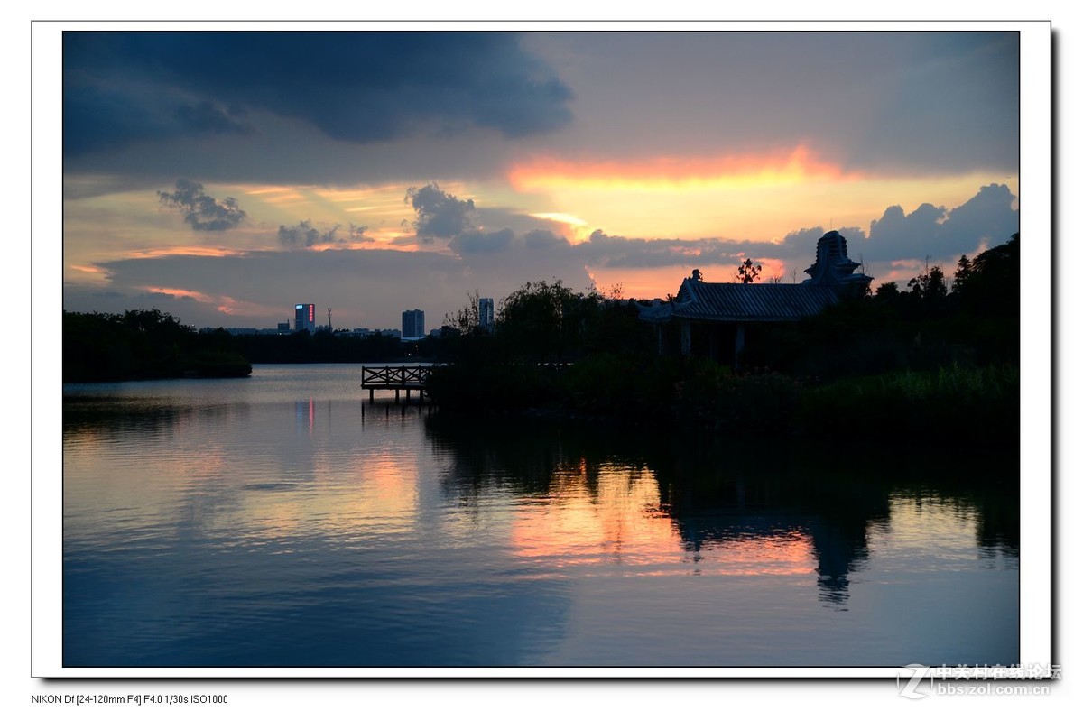 2016夏至海珠湖日落照(越夜越精彩).