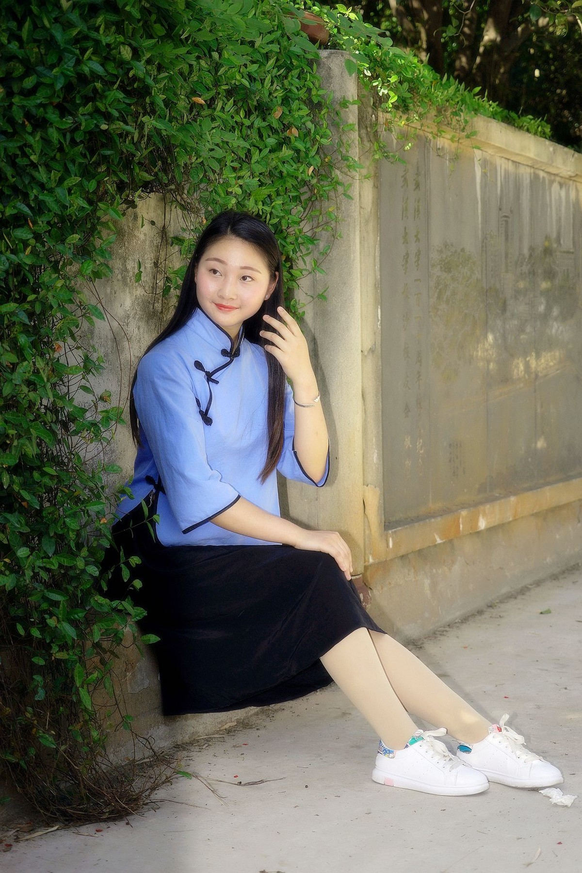 环境人像外拍武汉大学清新小女生