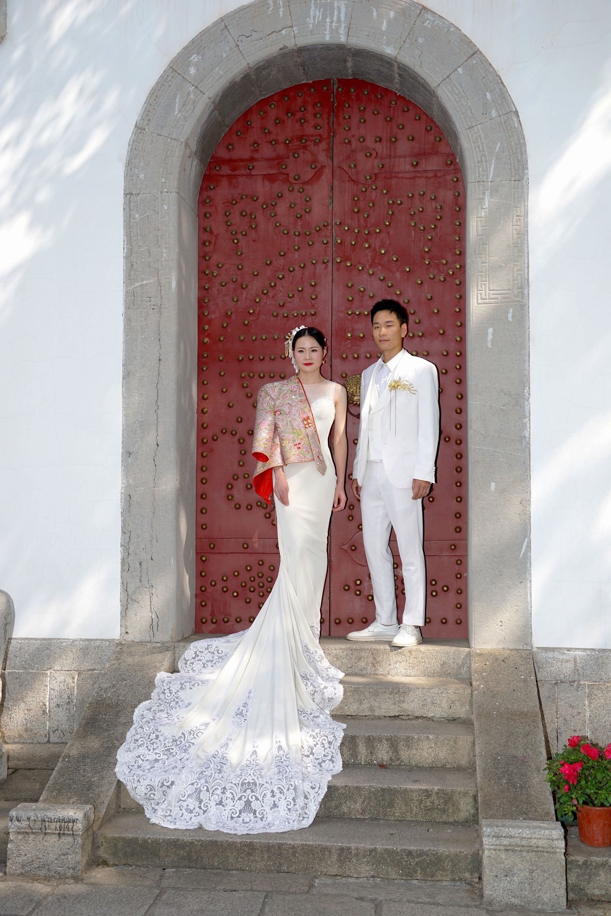 环境人像外拍---晴川阁山门下的新娘子！。。。。。。。。赠拍！