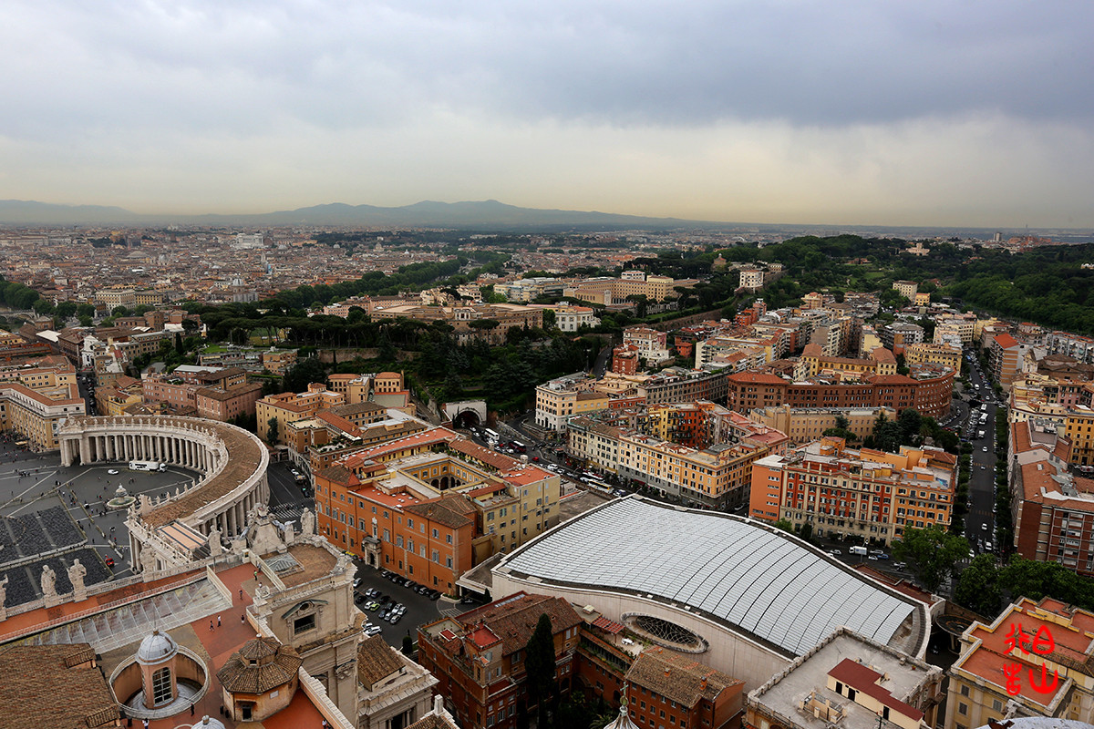 【梵蒂冈】圣彼得大教堂上看罗马
