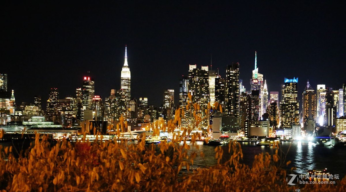 隔河拍纽约时代广场夜最---美东之旅133