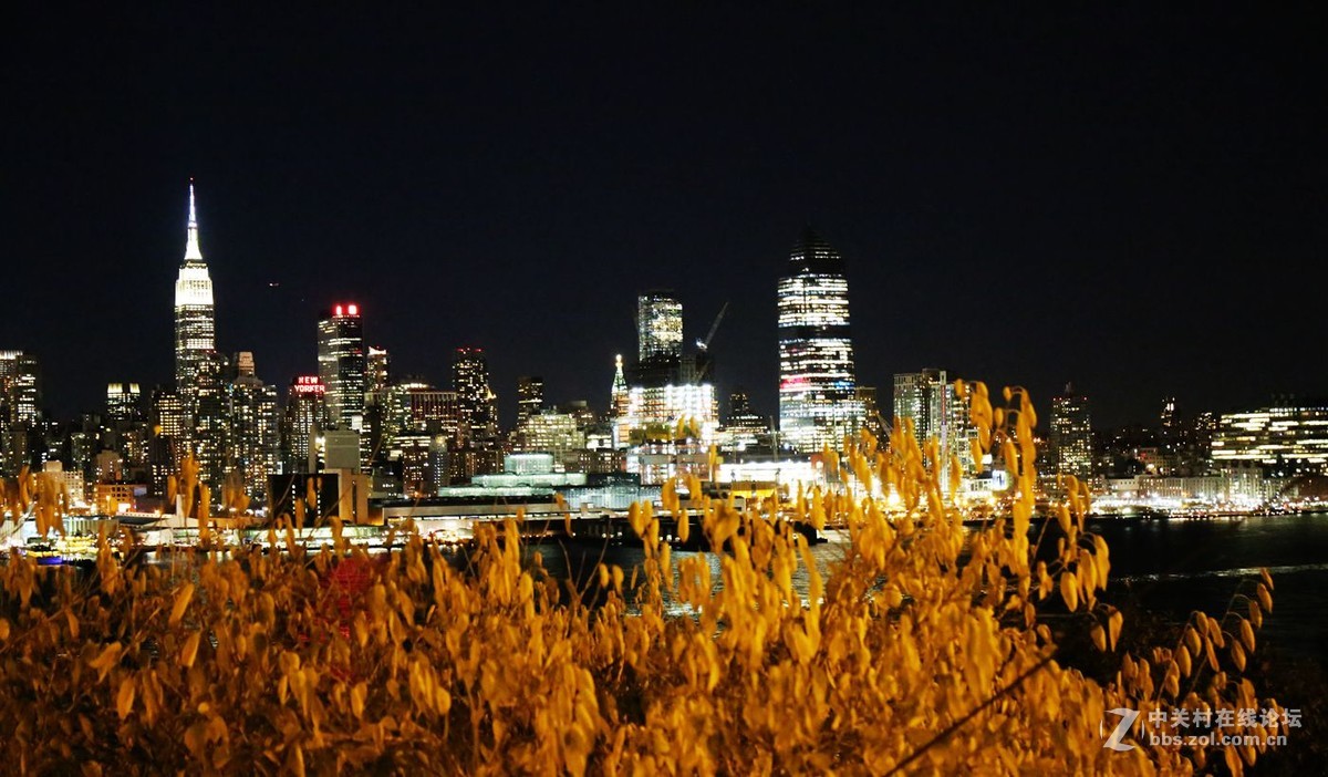 隔河拍纽约时代广场夜最---美东之旅133
