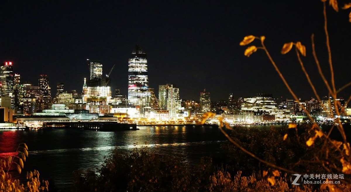 隔河拍纽约时代广场夜最---美东之旅133