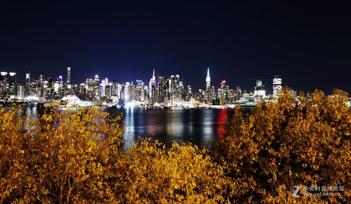 隔河拍纽约时代广场夜最---美东之旅133