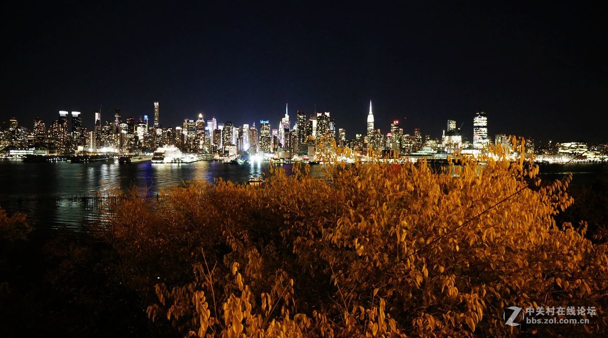 隔河拍纽约时代广场夜最---美东之旅133