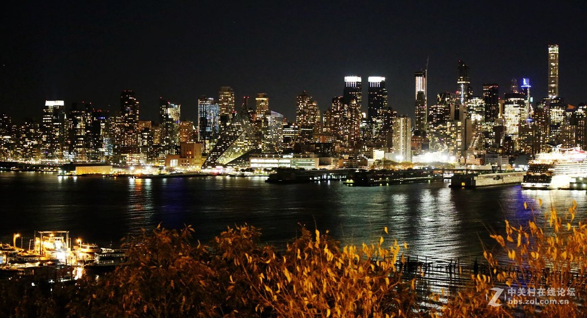 隔河拍纽约时代广场夜最---美东之旅133