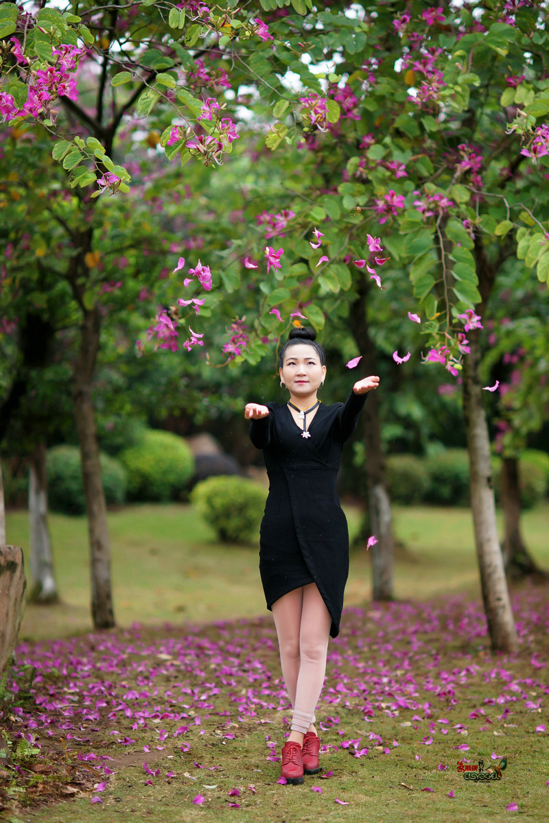 冬日海珠湖美女雨夢