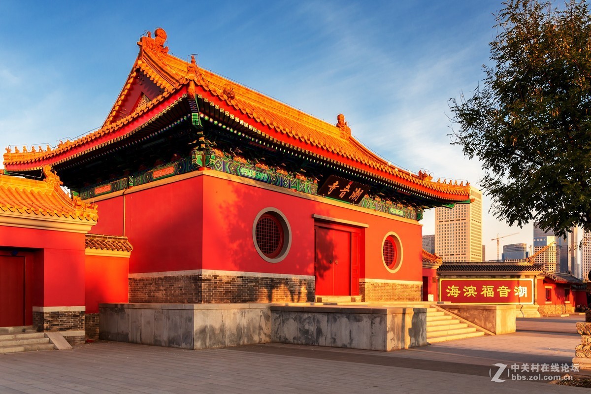 海河边，潮音寺