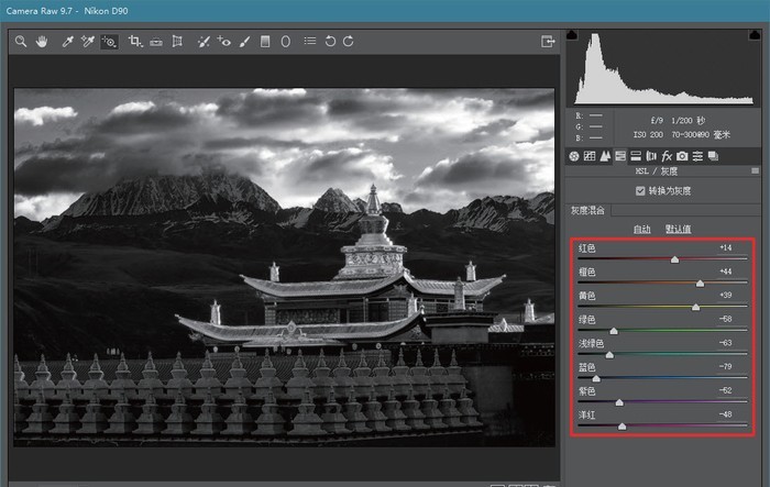 深度剖析 如何在ACR中制作高品质黑白影像