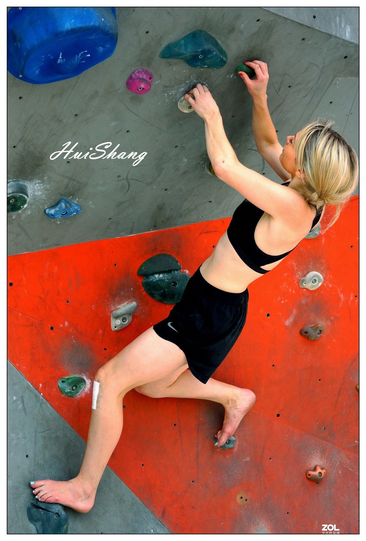 攀岩洋妞也娇艳
