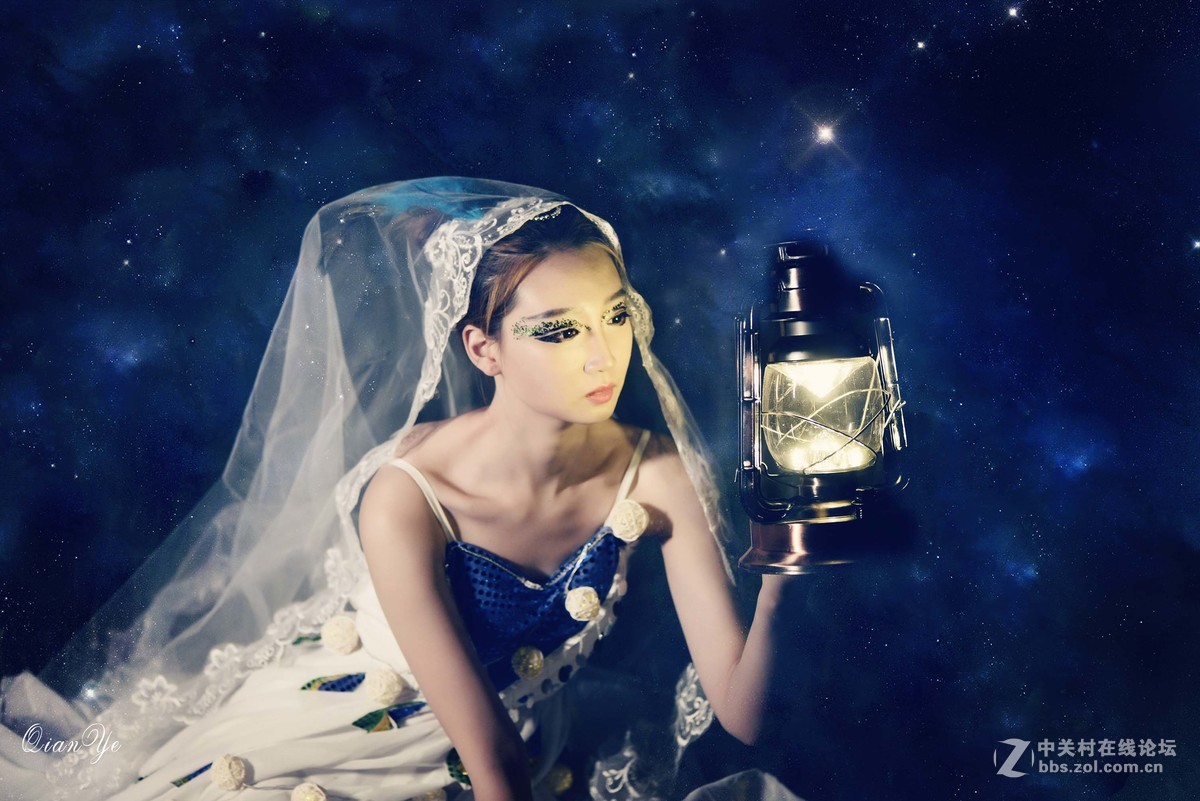 百微夜景人像——《星空少女》