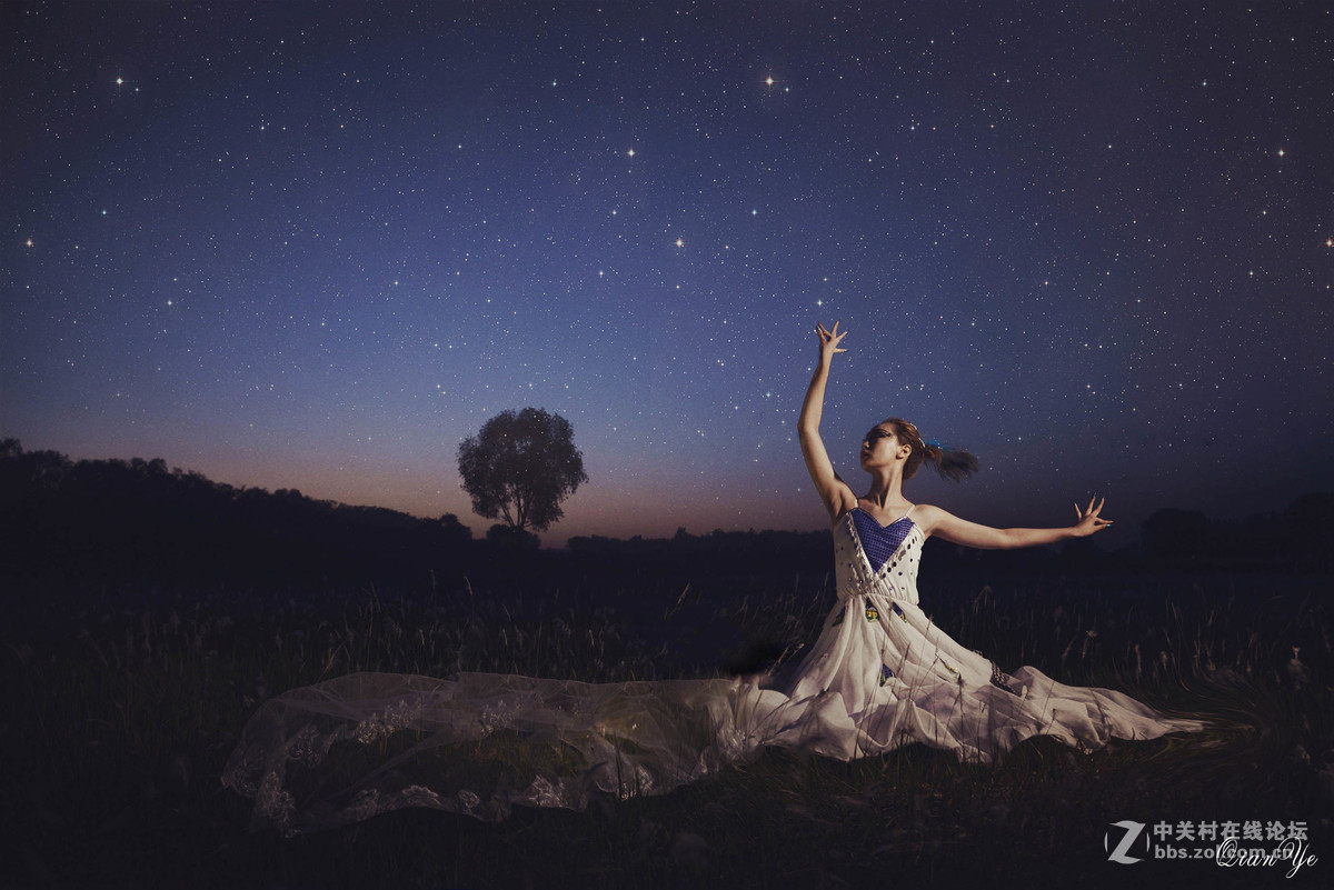 百微夜景人像——《星空少女》